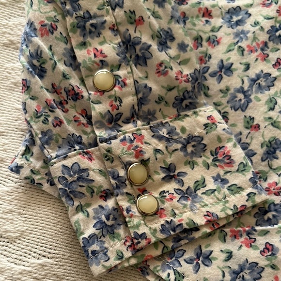 Gently Loved Ralph Lauren Kids Floral Button Down Western Style Shirt - Picture 6 of 9